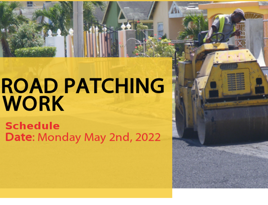 Road patching banner